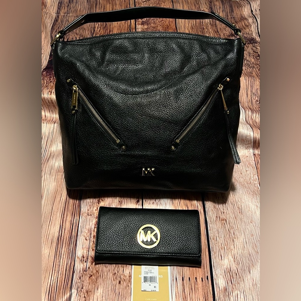 Michael Kors Evie Purse w/Michael Kors Fulton Wallet-Set